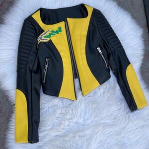 Motorcycle women’s vegan leather  jacket size S